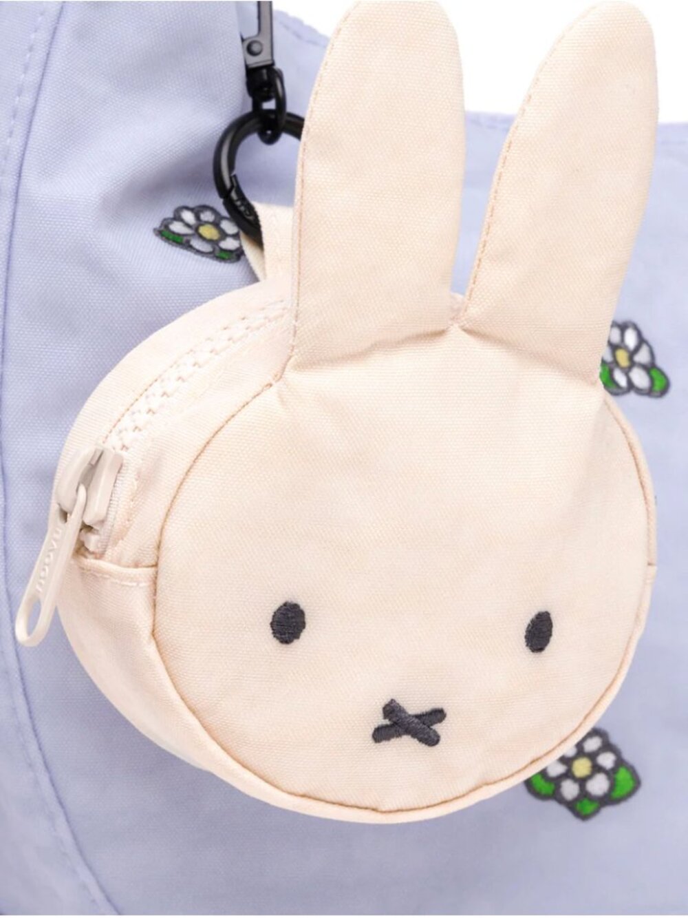 NWT BAGGU Miffy Recycled Nylon Bag Charm in Off-white - Picture 3 of 5